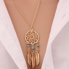 2016 best deal fashion women retro brush feather necklace jewelry Bohemia dreamcatcher pendant chain necklace gift