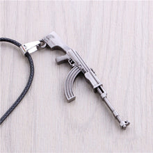 CS GO AMW AK47 Weapon Metal Necklaces Men Gun Leather Chain Neclace CSGO Collier Homme Male Neckless Best Friends M9 Jewelry