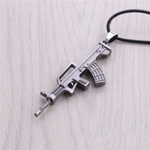 CS GO AMW AK47 Weapon Metal Necklaces Men Gun Leather Chain Neclace CSGO Collier Homme Male Neckless Best Friends M9 Jewelry