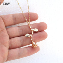 hzew Delicate Rose Necklace & Pendants Flower Best Friends  Vintage Charm Cute Women Jewelry necklace