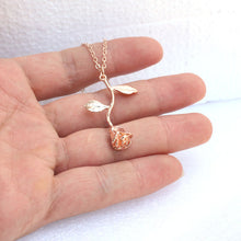 hzew Delicate Rose Necklace & Pendants Flower Best Friends  Vintage Charm Cute Women Jewelry necklace