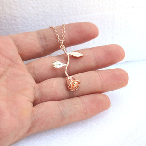 hzew Delicate Rose Necklace & Pendants Flower Best Friends  Vintage Charm Cute Women Jewelry necklace