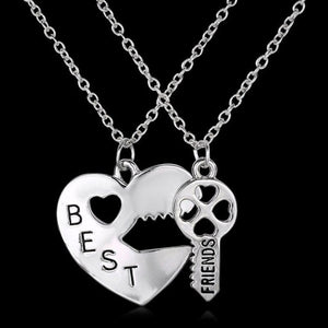 XIAOJINGLING 2017 New Style Fashion Friendship Broken Heart Parts 2 Best Friend Necklaces & Pendants Share With Your Friends