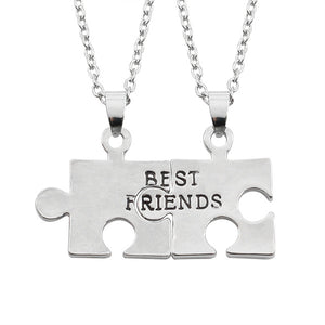 2017 Fashion Bohemian Best Friends BFF Pendant Necklaces 3 PCS/Set Charms Heart Necklace Rhinestone Choker Statement Necklace