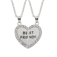 2017 Fashion Bohemian Best Friends BFF Pendant Necklaces 3 PCS/Set Charms Heart Necklace Rhinestone Choker Statement Necklace