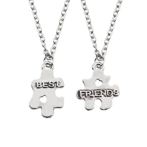 Best Friends Necklace Pendant Puzzle BFF Best Bitches Friends Forever Key Football Pizza Broken Heart Necklaces Pendants Collier