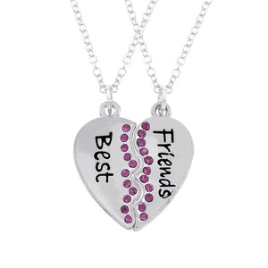 Best Friends Necklace Pendant Puzzle BFF Best Bitches Friends Forever Key Football Pizza Broken Heart Necklaces Pendants Collier