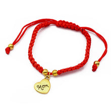 I Love You Mom Red Thread Jewelry Bracelets Lucky Jewelry For Mun Charm Bracelets Best Gift Family Bless Bracelete Feminino