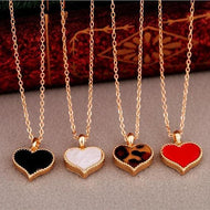 NK147 Fashion Vintage Minimalist Heart Pendant Necklace For Women Jewelry Wholesale 2017 Best Selling Chain Clavicle Neckalce