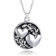 AMORUI Fashion Best Friend Sister Pendant Chain Necklace Silver Love Heart Sister Valentine's Day Gift Necklaces for Women