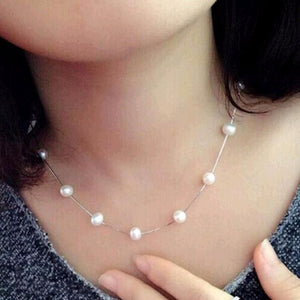 FAMSHIN Fashion Imitate Pearl Necklace For Women Top Quality Silver Colare Feminino Best Friend Female Choker Statement Necklace