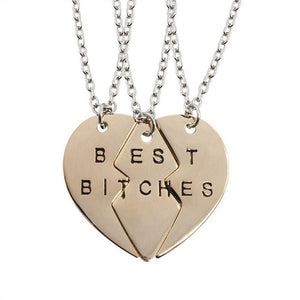 Best Friends Necklace Pendant Puzzle BFF Best Bitches Friends Forever Key Football Pizza Broken Heart Necklaces Pendants Collier